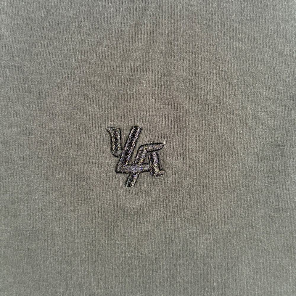 YoungLA 301 Flatboy Heavy Tank Top Mens Small Black Curved Hem Embroidered Logo - Picture 3 of 9
